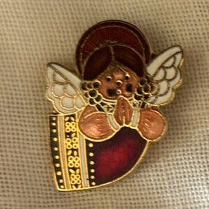 Christmas Angel Enemal brooch / pin by Cenennia